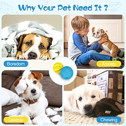 HIPPIH Dog Puzzle Toys 2 Pack, Dog Enrichment Toys for Large Dogs & Small Dogs, Puppy Balls for Treat Dispensing, Durable Balls for Teeth Cleaning/IQ Training/Chewing - Image 3