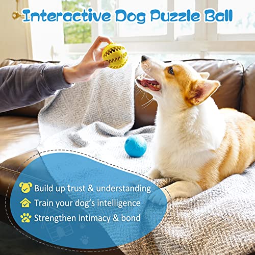 HIPPIH Dog Puzzle Toys 2 Pack, Dog Enrichment Toys for Large Dogs & Small Dogs, Puppy Balls for Treat Dispensing, Durable Balls for Teeth Cleaning/IQ Training/Chewing - Image 5