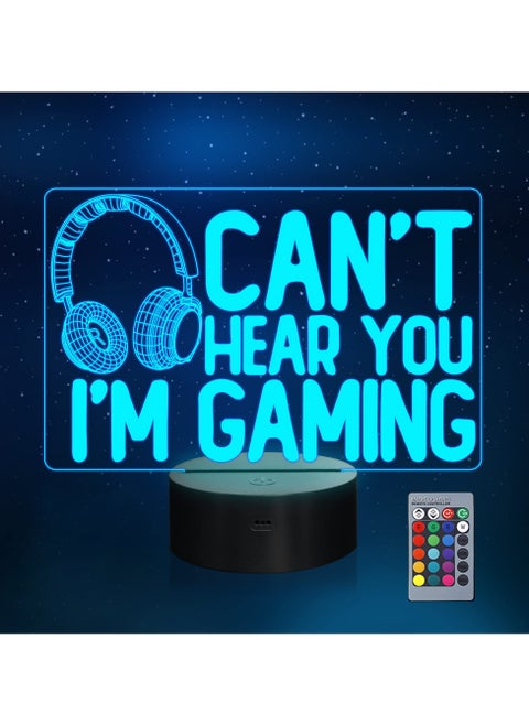 I'm Gaming Night Light 3D Illusion Lamp 16 Colors Changing Touch and Remote Control for Gamers Gift