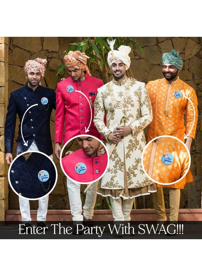 Zyozique ® Team Groom & Team Bride Badges Combo - Team Groom Badges, Team Bride Badges for Bride, Family & Friends- Wedding Party Badges, Ladki Wale Badges (Pack Of 24) - Image 4