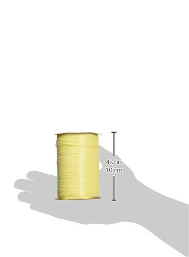 Berwick Craft Matte 1/4'' Wide Raffia Ribbon, Yellow, 100 Yards - Image 2