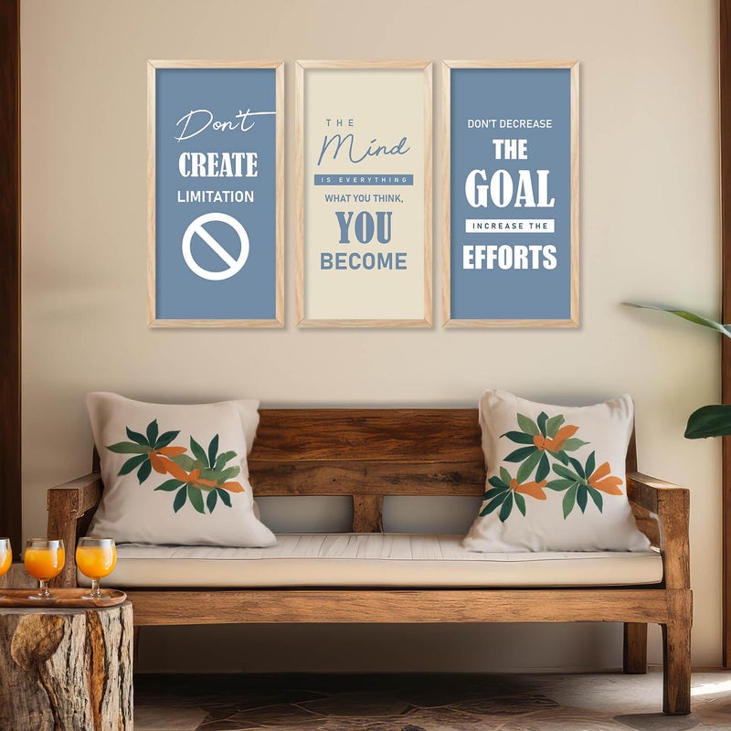kotart Quotes Wall Dcor Paintings Quotes Wall Dcor Poster With Frames Wall Hanging Paintings For Office Living Room Bedroom Motivational Quotes Poster With Frame Set of 3 10X19 INCH A - Image 5