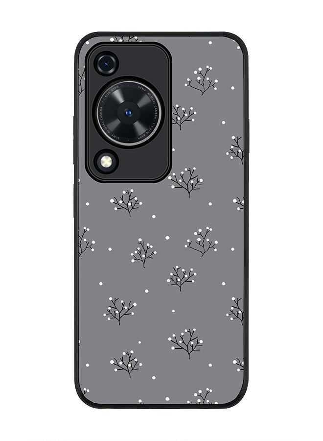 Stylizedd Rugged Black edge case for Huawei nova Y72 / Huawei Enjoy 70 4G, Slim fit Case Flexible Rubber Edges Anti Drop TPU Gel Thin Cover - Winter Splinter - Image 1