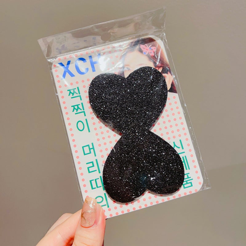 Generic Korean Style Bangs Paste Magic Sticker Large Black Double Love Bangs Sticker