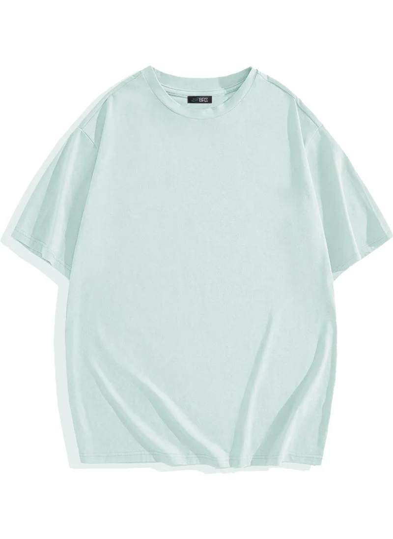 BRZ Collection Unisex Oversize Basic T-Shirt Light Blue