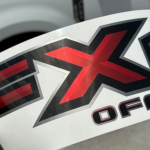 GOLD HOOK FX4 Off Road Decal Set for Ford Truck, Bedside Replacement Stickers, Set of 2, Premium Series (Metallic Finish) (Black, Red, 4.3" x 16.5", F150) - Image 5