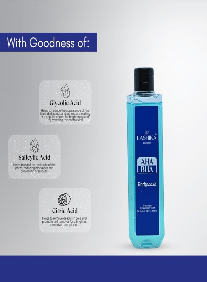 LASHIKA Daily Care AHA BHA Bodywash | With Goodness of Glycolic Acid, Citric Acid | Reduces Dark Spot & Hyperpigmentation - 200ML - Image 5