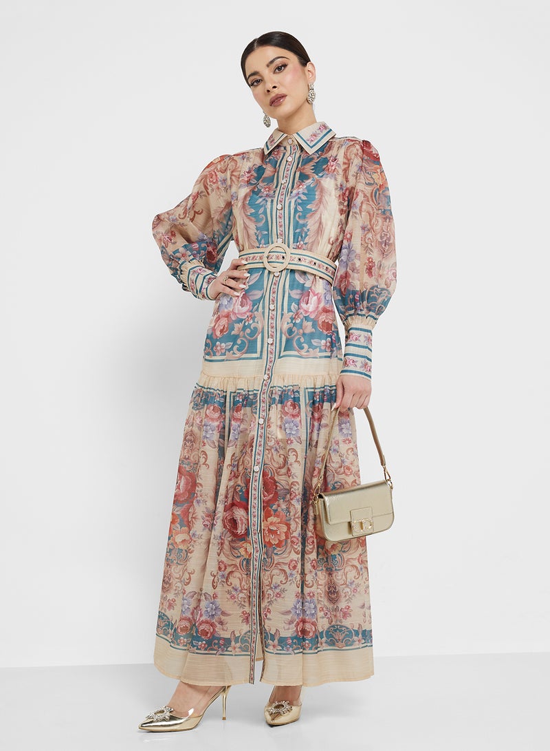 Khizana Abstract Print Dress - Image 1