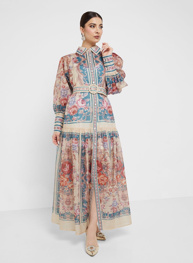 Khizana Abstract Print Dress - Image 4