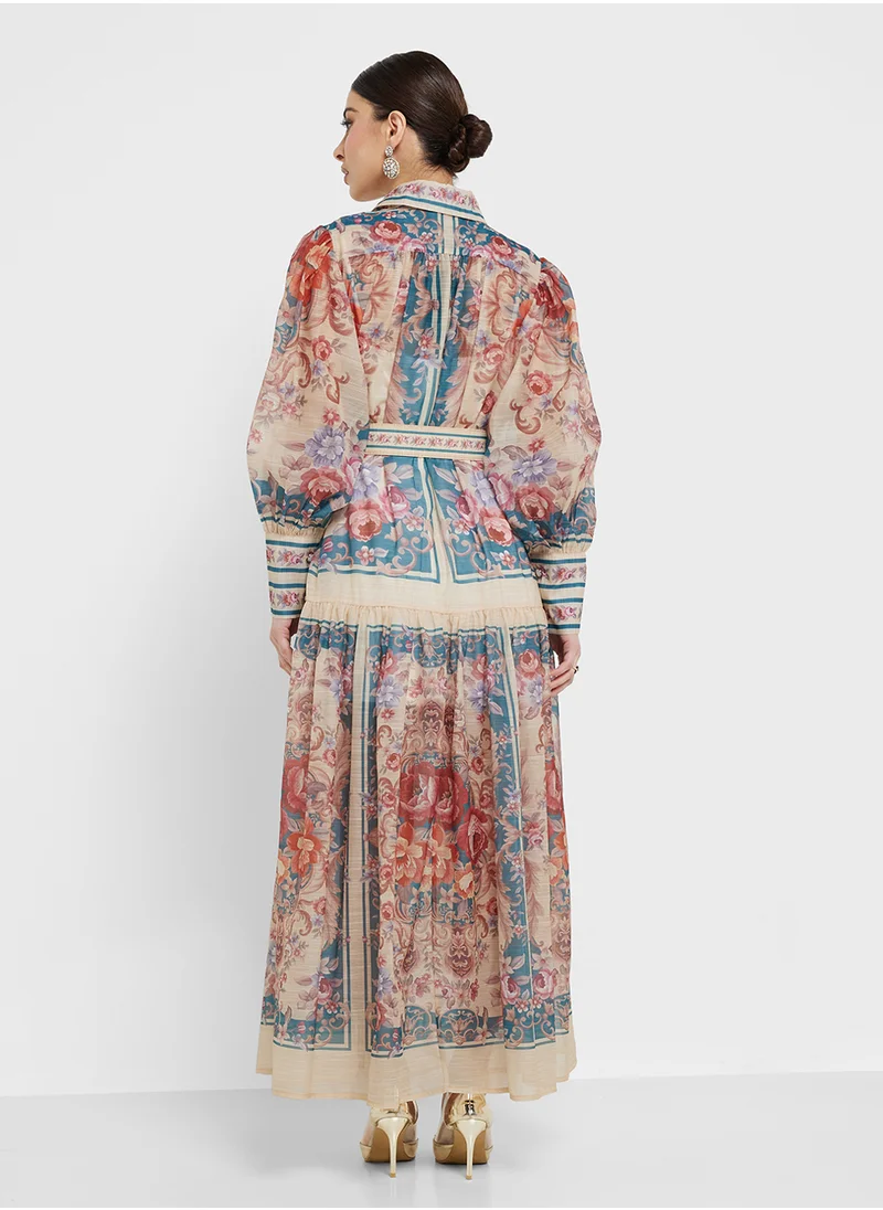 Khizana Abstract Print Dress