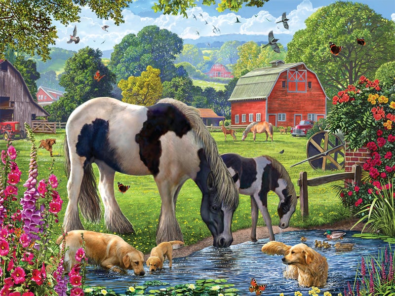 Ceaco - Horses and Hounds - 300 Oversized Piece Jigsaw Puzzle - Image 2