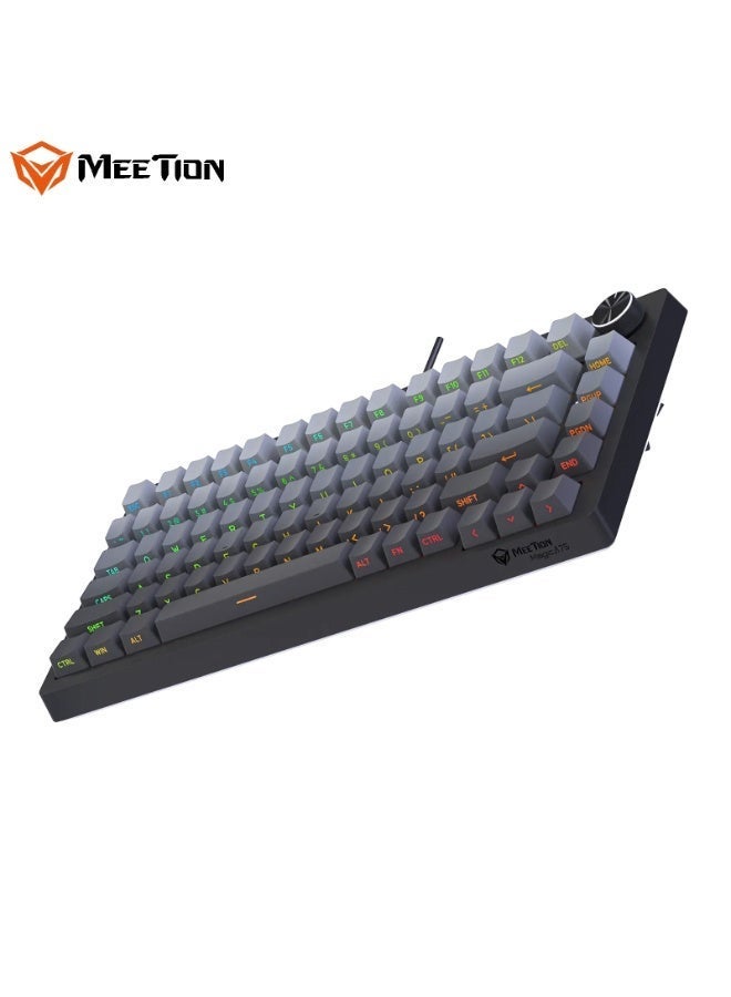 MEETION Pro-Grade 75% Compact Mechanical Keyboard Magic A75 Hot-Swappable Adjustable Feet Magnetic Switch Adjustable Key Sensitivity Premium Gasket-Mount Feel Extreme 100M-Click Durability - Image 4