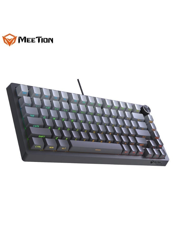 MEETION Pro-Grade 75% Compact Mechanical Keyboard Magic A75 Hot-Swappable Adjustable Feet Magnetic Switch Adjustable Key Sensitivity Premium Gasket-Mount Feel Extreme 100M-Click Durability - Image 5