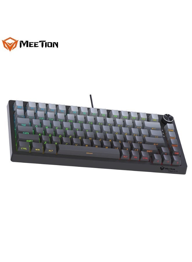 MEETION Pro-Grade 75% Compact Mechanical Keyboard Magic A75 Hot-Swappable Adjustable Feet Magnetic Switch Adjustable Key Sensitivity Premium Gasket-Mount Feel Extreme 100M-Click Durability - Image 2