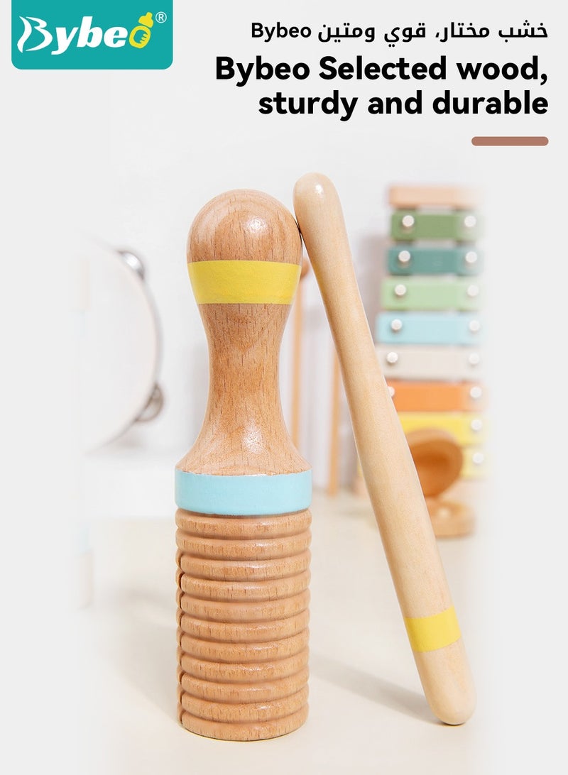 Bybeo 6-Pieces Toddler Musical Instruments, Wooden Music Montessori Set, Baby Percussion Instruments Set, Preschool Education Early Learning Musical Toy for Boys and Girls 3-6 Years Old - Image 4