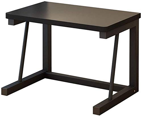 INDIAN DECOR 45594 Creative Printer Shelf Microwave Oven Rack Office Desktop Rack 2 Layer MultiFunction Household Storage Rack MDF Steel Frame Color Black Walnut - Image 1