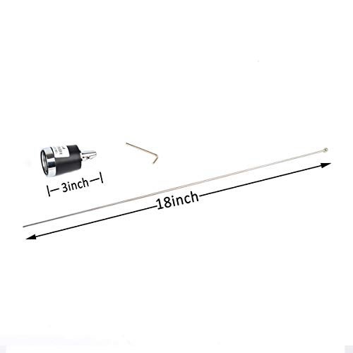 HYS Amateur Antennas Dual-Band NMO 20 Inch Antenna VHF 144/UHF 430MHz NMO L Shape Mount Mobile Antenna Bracket W/13 ft RG58 Coax Cable NMO to UHF-male/PL259 for Motorola Kenwood Midland Mobile Radios - Image 4