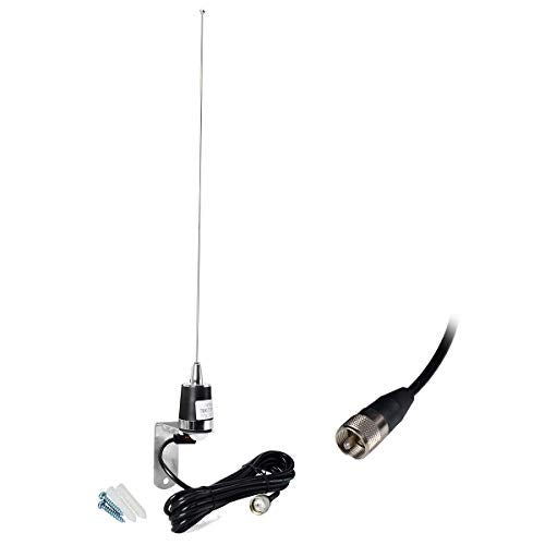 HYS Amateur Antennas Dual-Band NMO 20 Inch Antenna VHF 144/UHF 430MHz NMO L Shape Mount Mobile Antenna Bracket W/13 ft RG58 Coax Cable NMO to UHF-male/PL259 for Motorola Kenwood Midland Mobile Radios - Image 5