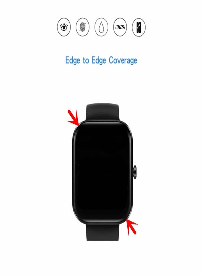 MIHENCE Screen Protector Compatible for TOZO AMOLED S7 Smart Watch, HD Full Coverage TPU Protective Film (6PCS) - Image 3