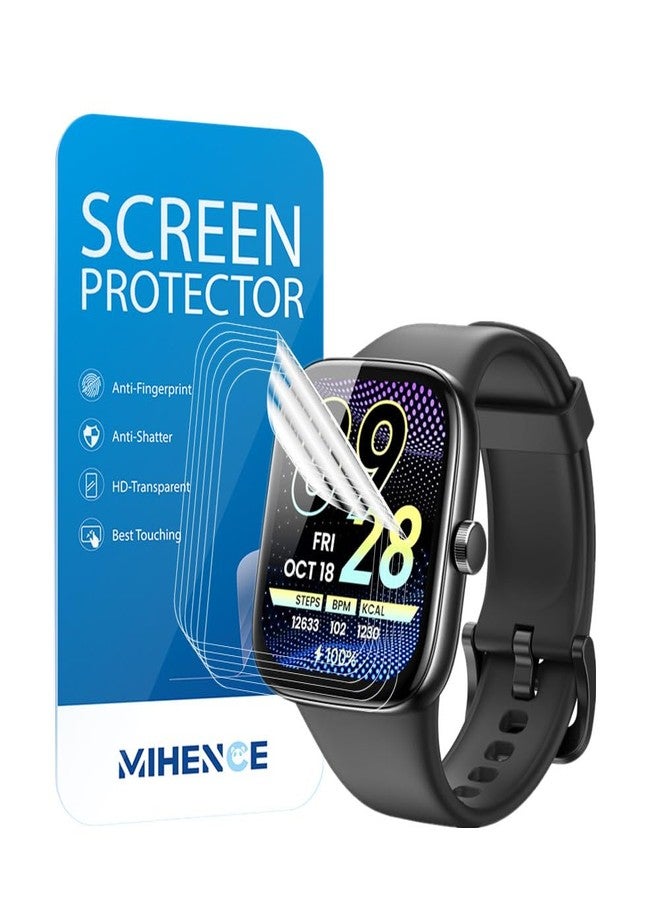 MIHENCE Screen Protector Compatible for TOZO AMOLED S7 Smart Watch, HD Full Coverage TPU Protective Film (6PCS) - Image 1