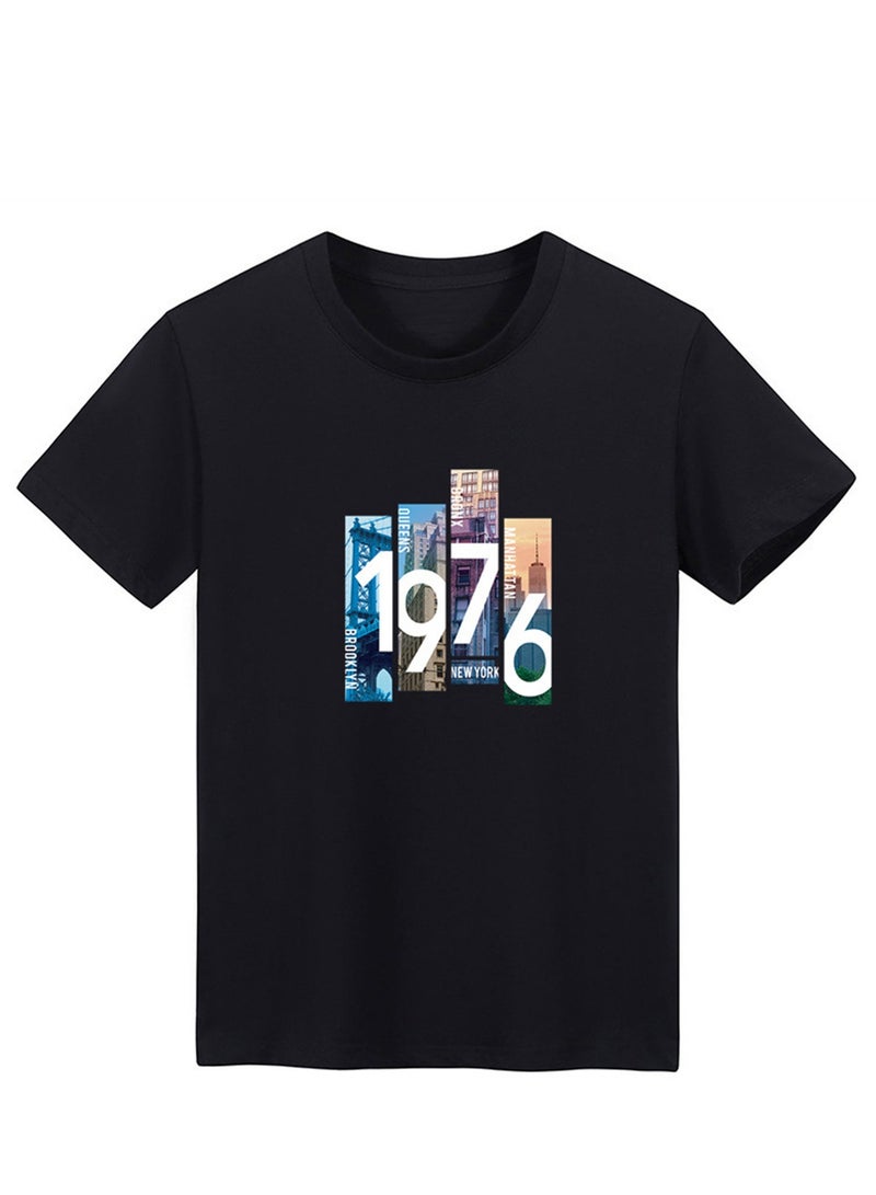 New Men's Short Sleeve Summer Men's Short T-Shirt Printed Short Sleeve - Image 1