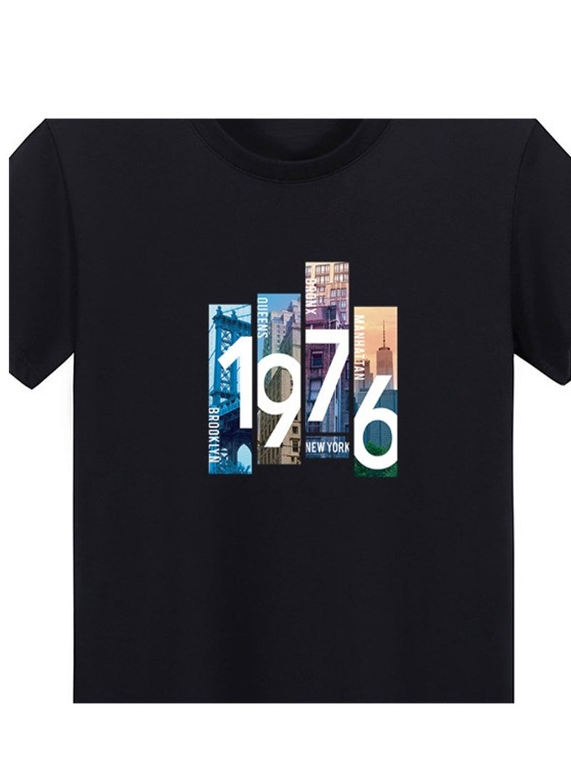 New Men's Short Sleeve Summer Men's Short T-Shirt Printed Short Sleeve - Image 3