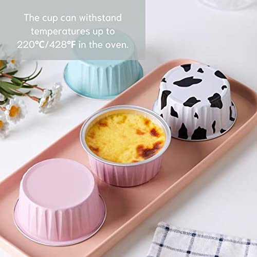 Findful Mini Aluminum Foil Cupcake Baking Cups with Lids (40pcs, 5oz) Round Cupcake Foil Liners Tart Pie Tin Pan Holder - Disposable Mini Cake Containers Flan Molds for Pudding, Souffle, Party, Wedding - Image 5