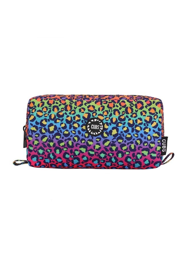 CUBS Leopard Print Waterproof Pencil Case Pouch With Zip Closure - Image 1