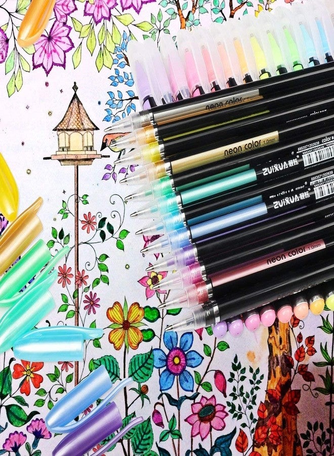 KRAFTMASTERS� 36 Pcs Glitter Gel Pens For School Office Adult Coloring Book Journals Drawing Doodling Art Markers - Image 2