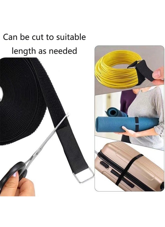 Generic Hook and Loop Straps with25Buckles Adjustable Cable Straps Free Cut Reusable Nylon Securing Cord Ties for Organizer or Storage (2cm x 5meter)  - Image 2