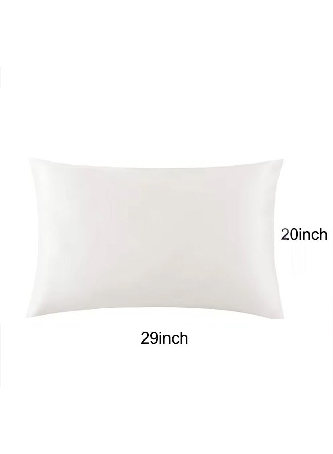 Natural Mulberry Silk Pillowcase Decorative Luxury 6A Bed Decorative Cushion Cover Solid Envelope Style Luxury Pure Pillow Case（white） - Image 5