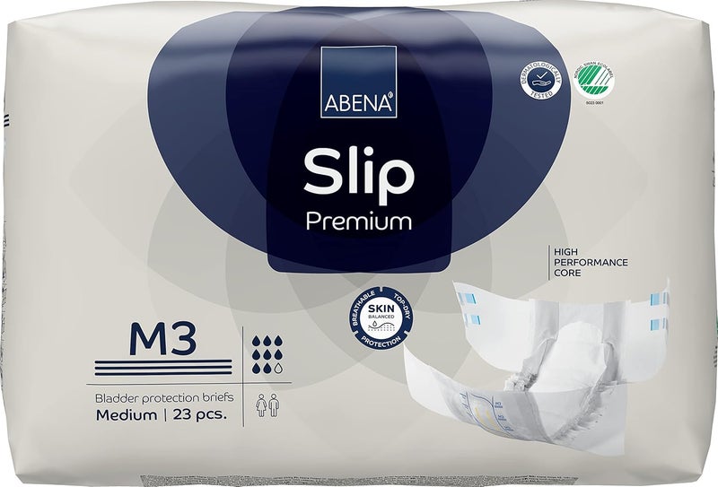 Abena Premium Adult Diapers Abena Slip Disposable Incontinence Briefs Heavy Absorbency Level 3 Medium 46 Count - Image 1