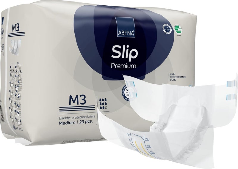 Abena Premium Adult Diapers Abena Slip Disposable Incontinence Briefs Heavy Absorbency Level 3 Medium 46 Count - Image 2