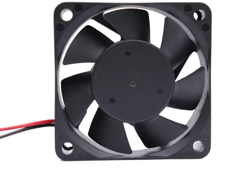 Electronicspices Electronic Spices DC 12V 2.5'' INCH Cooling Fan for PC Case, CPU Cooler Radiator 65x65x15mm (Black) - Image 1