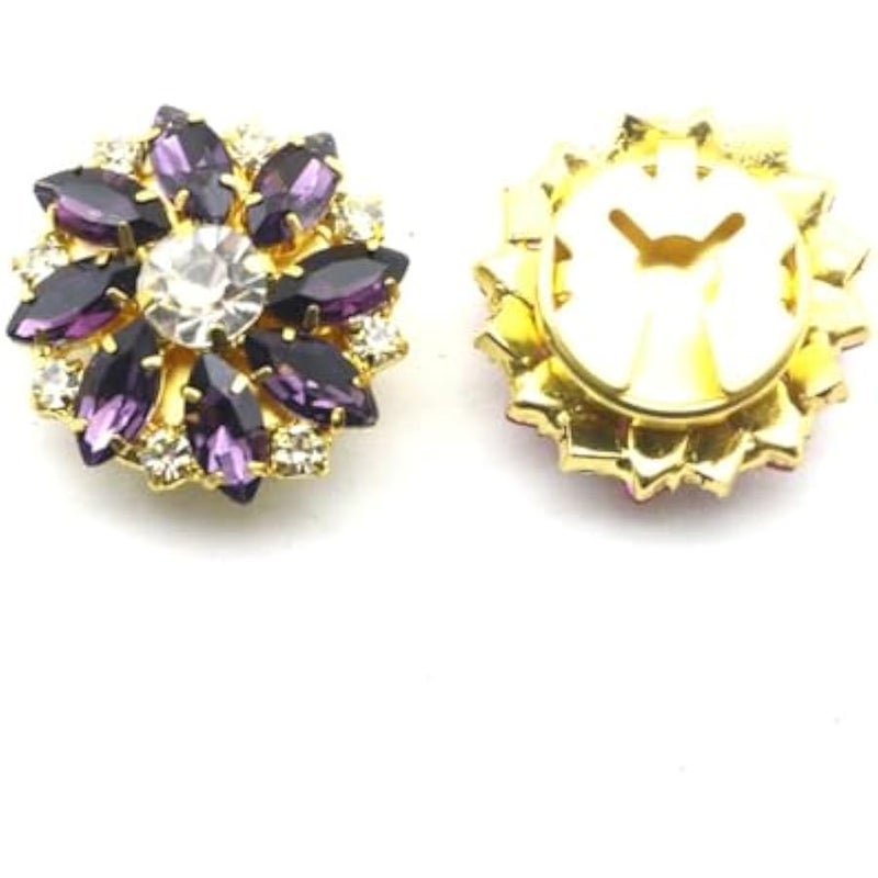 Rhinestone on Covers, on Covers for Women Blouses, Detachable Shirt on Clips ons Jewelry, Crystal Fancy ons for Clothing Decorative ons for Crafting, DIY (24PCS) Z1 - Image 1