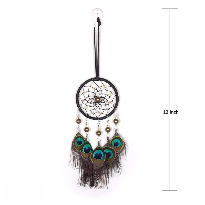 Malicosmile Car Dream Catcher, Handmade Dream Catchers Peacock Feather Dreamcatcher for Wall Hanging Home Decorations Car Charms - Image 3