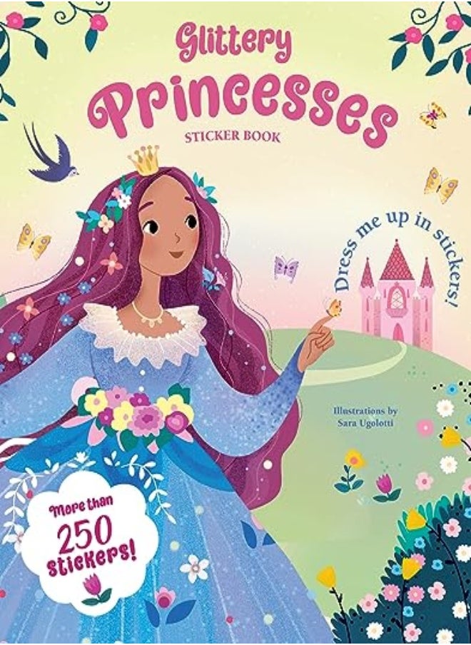 GLITTERY PRINCESSES STICKER BK 