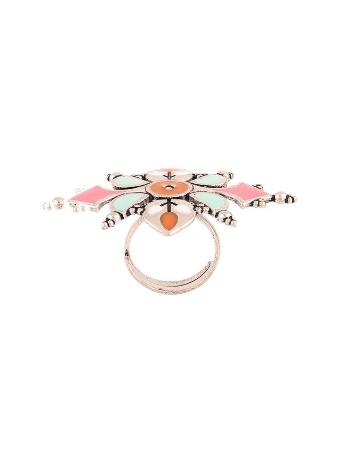 VOYLLA Bagh E Fiza Enamel Embellished Ring - Image 2