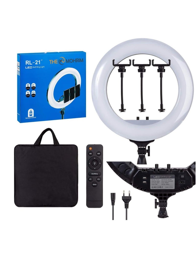 Mohrim RL-21 Ring Light: Flexible Brightness and Color Temperature for Perfect Lighting Anytime - Image 1