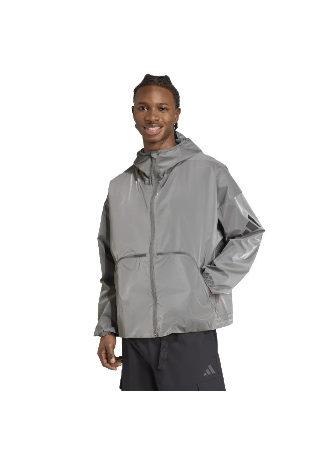 adidas Adidas City Tech Metallic Holiday Windbreaker M Grey Not Sports Specific Jackets For Men