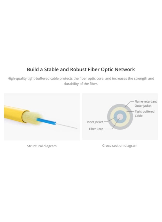 T Tech Fiber Patch Cable  LC UPC/LC UPC Dual SM LSZH, 2.0MM 1M 10 PCs  - Image 4