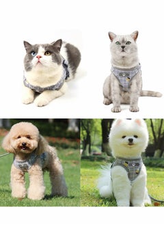 KASTWAVE Cat Harness and Leash Set for Walking Cat and Small Dog Harness Soft Mesh Puppy Adjustable Vest with Reflective Strap Comfort Fit for Pet Kitten Puppy Rabbit  - Image 5