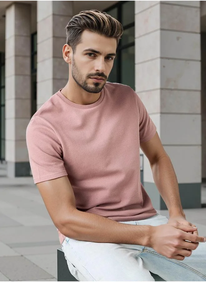 ايكونيك Iconic Popcorn Textured T-shirt
