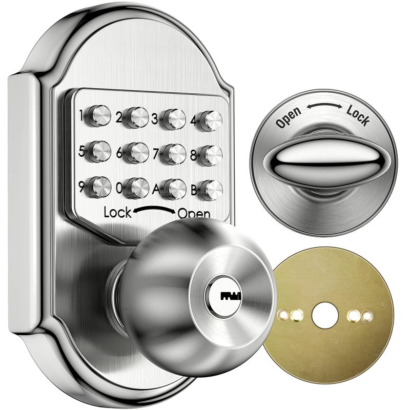MegaFlint Keyless Entry Keypad Deadbolt Door Lock 304 Stainless Steel 100 Mechanical No Risk of Low Powe Keypad Door Lock