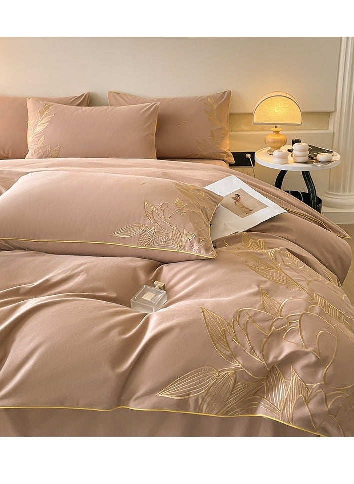 Bed Sheet Style —  French High-End  Pure Cotton Embroidered Bedding Four Piece Set  - Image 2