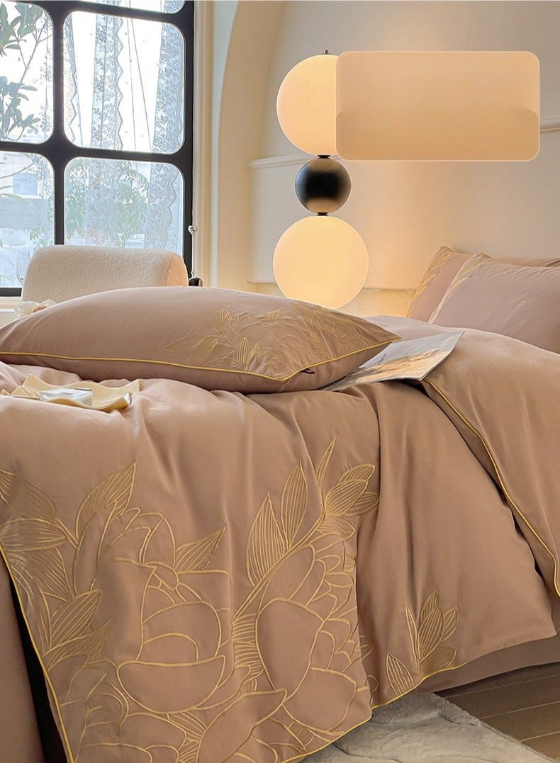 Bed Sheet Style —  French High-End  Pure Cotton Embroidered Bedding Four Piece Set  - Image 3