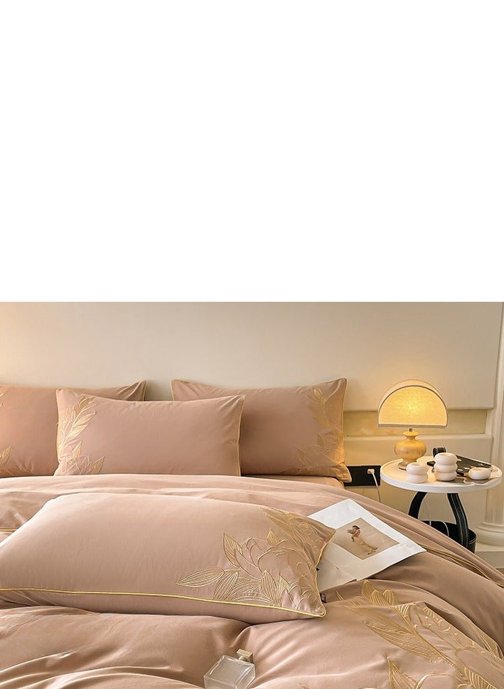 Bed Sheet Style —  French High-End  Pure Cotton Embroidered Bedding Four Piece Set  - Image 4