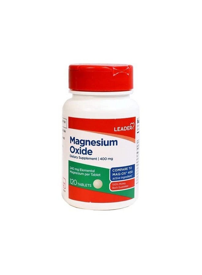 Leader مكمل غذائي أكسيد المغنيسيوم 400 ملغ 120 قرص - Image 1