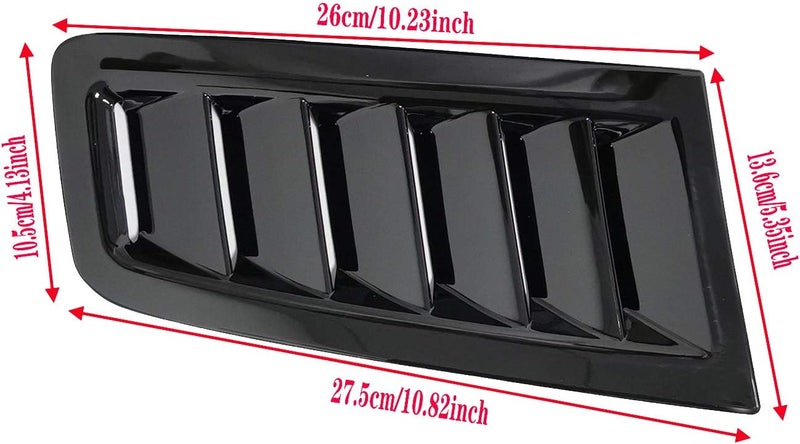 GSRECY For Focus RS ST MK2 style ABS plastic bonnet vents Hood Trim (Gloss Black) - Image 5