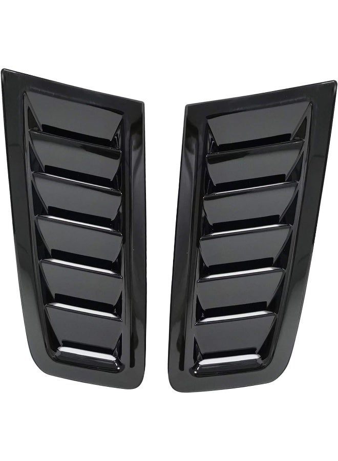 GSRECY For Focus RS ST MK2 style ABS plastic bonnet vents Hood Trim (Gloss Black) - Image 1